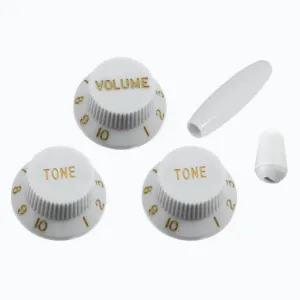 Allparts Stratocaster Knob Set in White