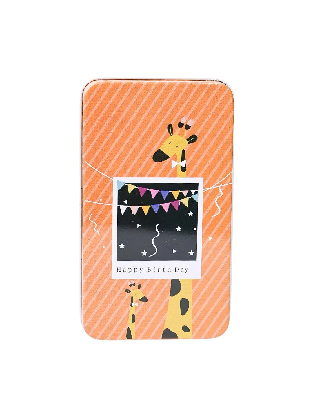 Animal Print Tin Storage Box - Set Of 3, Orange & Yellow