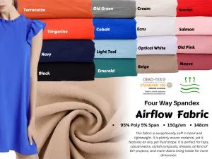 Four Way Spandex Airflow Fabric