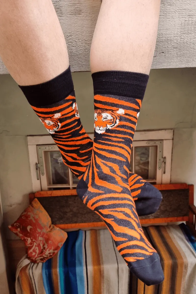 TIGER cotton socks for animal lovers