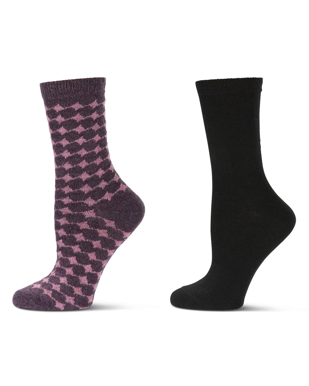 Women's 2 Pack Wool Waves Crew Socks